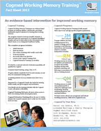 CogMed Working Memory Training Flyer